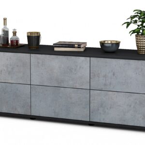 Lowboard Alva, Beton (136x49x35cm)