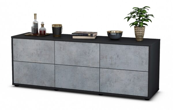 Lowboard Alva, Beton (136x49x35cm)