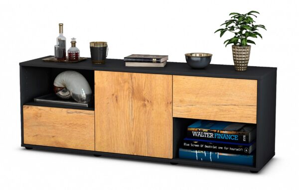Lowboard Ambra, Eiche (136x49x35cm)