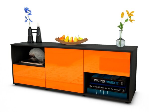 Lowboard Ambra, Orange (136x49x35cm)
