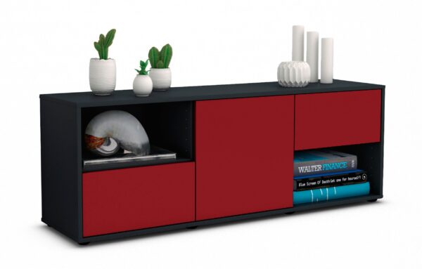 Lowboard Ambra, Bordeaux (136x49x35cm)