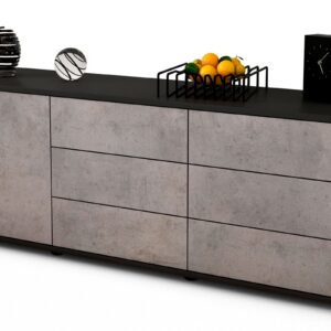 Lowboard Amedea, Beton (136x49x35cm)