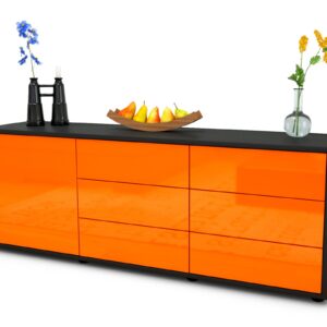 Lowboard Amedea, Orange (136x49x35cm)