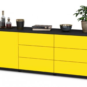Lowboard Amedea, Gelb (136x49x35cm)