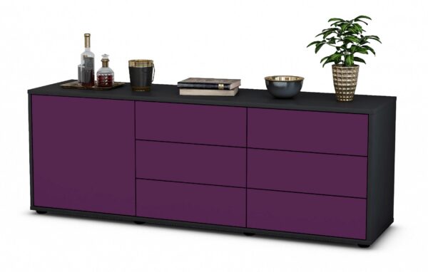 Lowboard Amedea, Lila (136x49x35cm)