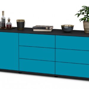 Lowboard Amedea, Türkis (136x49x35cm)