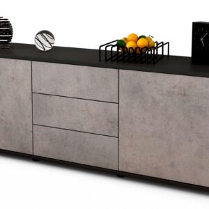 Lowboard Ameline, Beton (136x49x35cm)