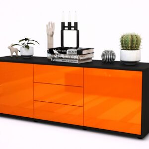 Lowboard Ameline, Orange (136x49x35cm)