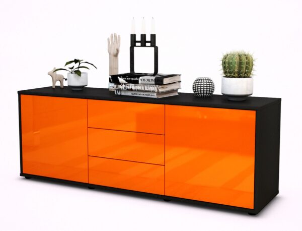 Lowboard Ameline, Orange (136x49x35cm)