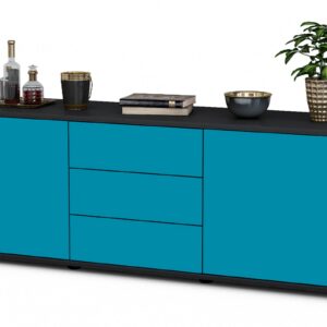 Lowboard Ameline, Türkis (136x49x35cm)