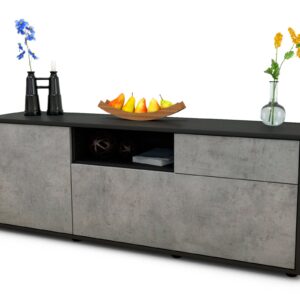 Lowboard Amila, Beton (136x49x35cm)