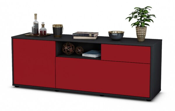 Lowboard Amila, Bordeaux (136x49x35cm)