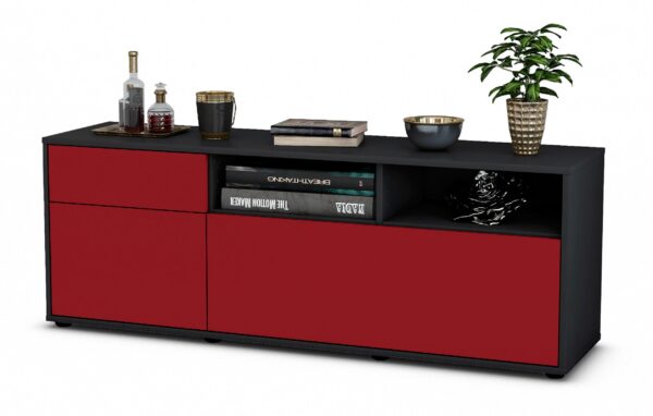 Lowboard Amisa, Bordeaux (136x49x35cm)