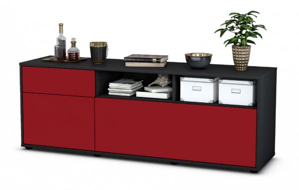 Lowboard Anais, Bordeaux (136x49x35cm)