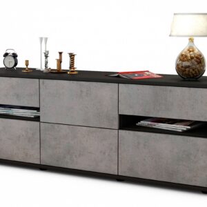 Lowboard Andrea, Beton (136x49x35cm)