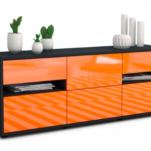 Lowboard Andrea, Orange (136x49x35cm)