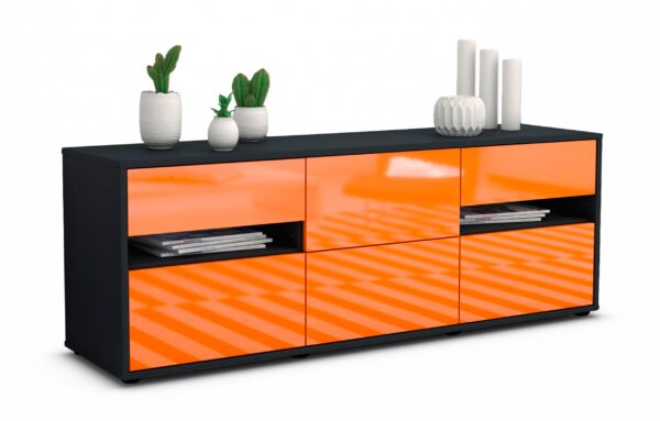 Lowboard Andrea, Orange (136x49x35cm)