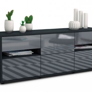 Lowboard Andrea, Grau (136x49x35cm)