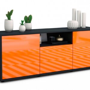 Lowboard Andreana, Orange (136x49x35cm)