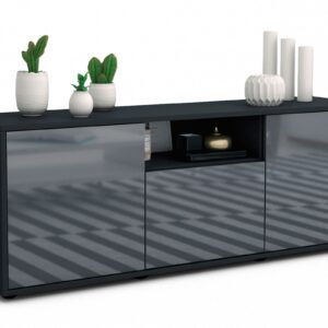 Lowboard Andreana, Grau (136x49x35cm)