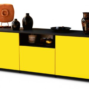 Lowboard Andreana, Gelb (136x49x35cm)