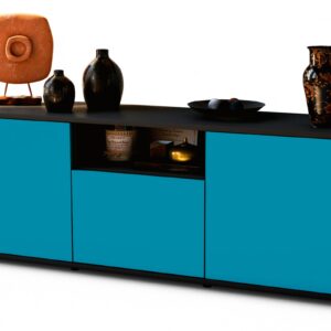Lowboard Andreana, Türkis (136x49x35cm)