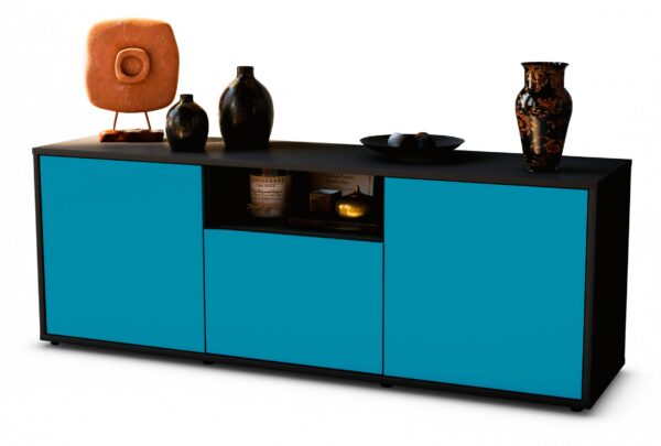 Lowboard Andreana, Türkis (136x49x35cm)