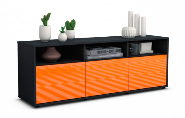 Lowboard Andrina, Orange (136x49x35cm)