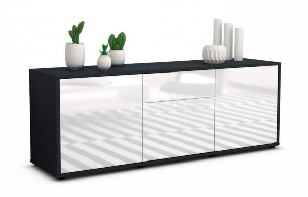 Lowboard Anella, Weiß (136x49x35cm)