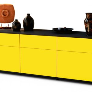 Lowboard Angela, Gelb (136x49x35cm)