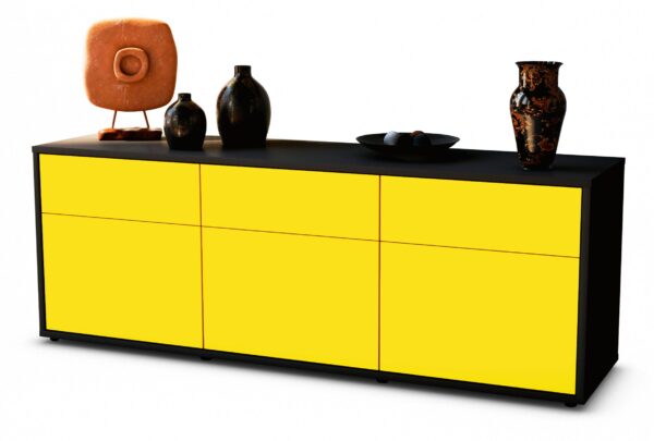 Lowboard Angela, Gelb (136x49x35cm)
