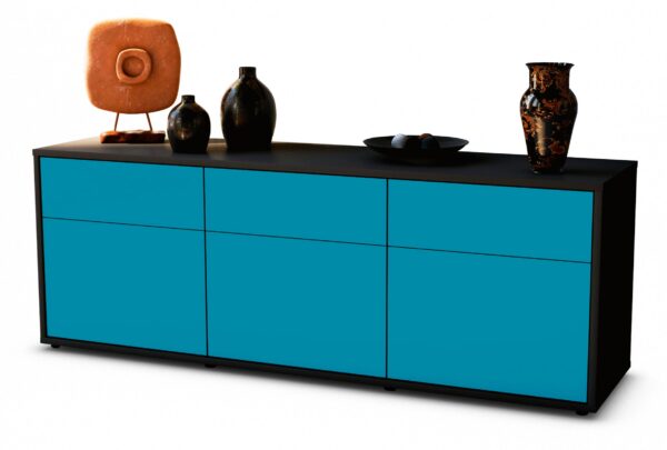 Lowboard Angela, Türkis (136x49x35cm)