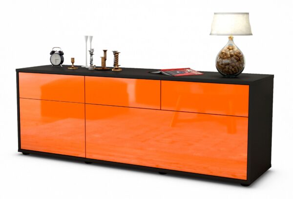 Lowboard Anjelika, Orange (136x49x35cm)