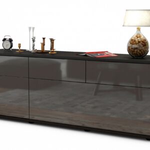 Lowboard Anjelika, Grau (136x49x35cm)