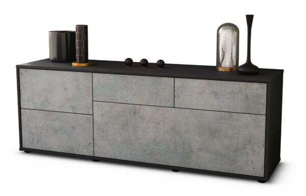 Lowboard Anna, Beton (136x49x35cm)