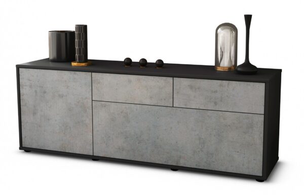 Lowboard Annabell, Beton (136x49x35cm)