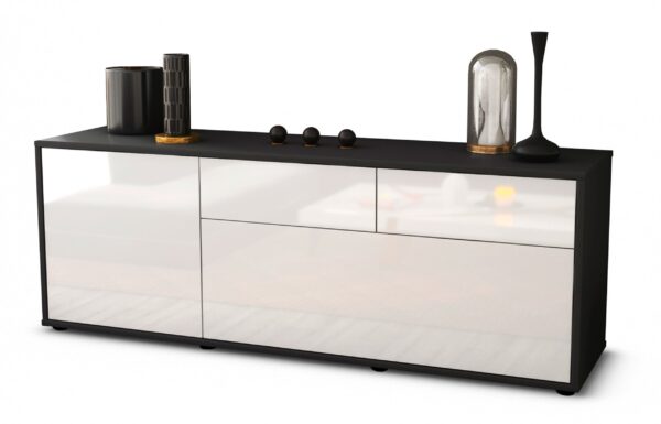 Lowboard Annabell, Weiß (136x49x35cm)