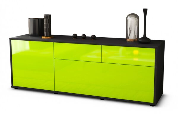 Lowboard Annabell, Grün (136x49x35cm)