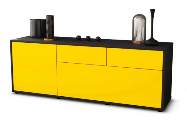 Lowboard Annabell, Gelb (136x49x35cm)