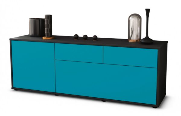 Lowboard Annabell, Türkis (136x49x35cm)