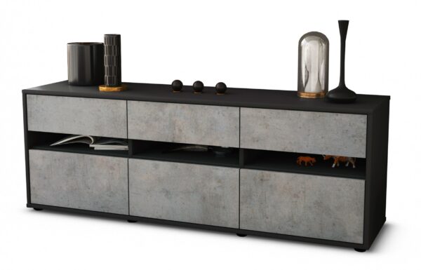 Lowboard Annalena, Beton (136x49x35cm)