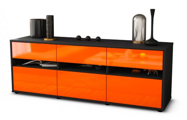 Lowboard Annalena, Orange (136x49x35cm)