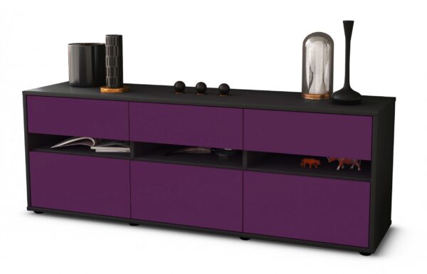 Lowboard Annalena, Lila (136x49x35cm)