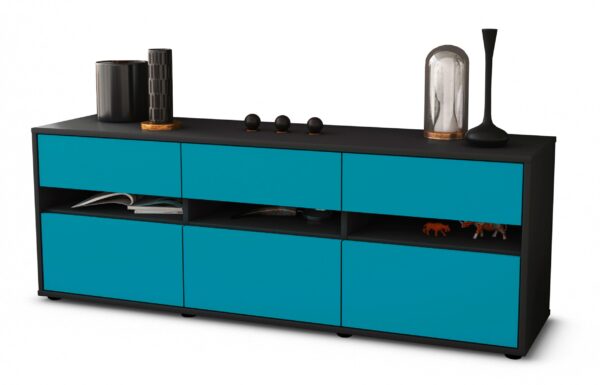 Lowboard Annalena, Türkis (136x49x35cm)
