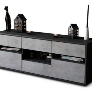 Lowboard Annamaria, Beton (136x49x35cm)