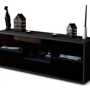 Lowboard Annamaria, Schwarz (136x49x35cm)