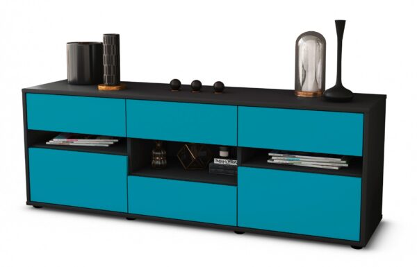 Lowboard Annamaria, Türkis (136x49x35cm)