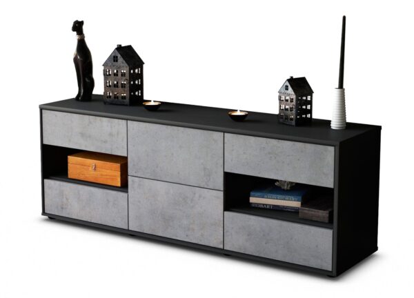 Lowboard Anni, Beton (136x49x35cm)