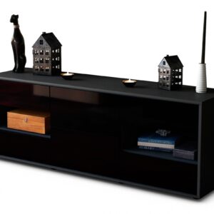 Lowboard Anni, Schwarz (136x49x35cm)