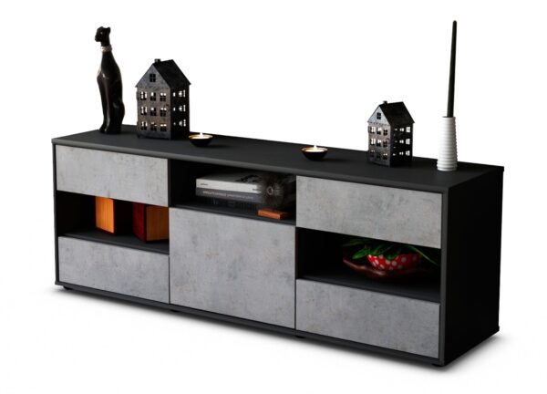 Lowboard Annina, Beton (136x49x35cm)